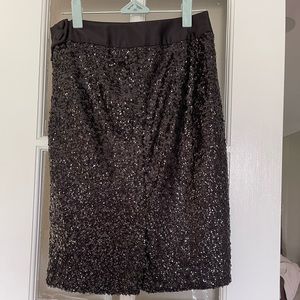 The Limited Size 0 Black Sequin Skirt